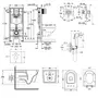 Комплект інсталяція Grohe Rapid SL 38827000 + унітаз з сидінням Qtap Jay QT07335176W + набір для гігієнічного душу зі змішувачем Grohe BauClassic 2904800S