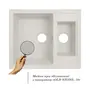 Кухонная гранитная мойка с дополнительной чашей Lidz 615x500 / 200 STO-10 (LIDZSTO10615500200)
