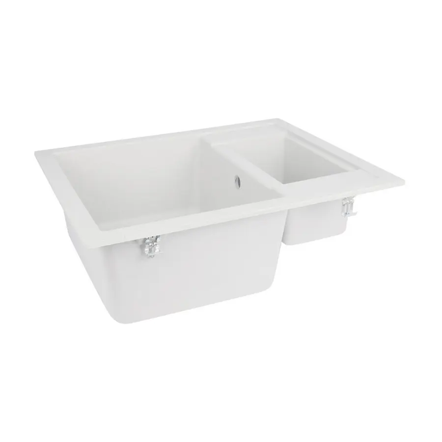 Кухонная гранитная мойка с дополнительной чашей Lidz 615x500 / 200 STO-10 (LIDZSTO10615500200)