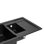 Кухонна гранітна мийка з додатковою чашею Lidz 780x495/200 BLA-03 (LIDZBLA03780495200)