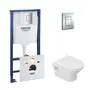 Набір інсталляція 4 в 1 Grohe Rapid SL 38772001 + унітаз з сидінням Qtap Lark QT0331159W