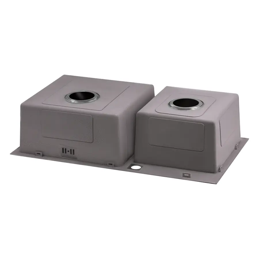 Кухонна мийка з двома чашами Qtap S7843BL 2.7/1.0 мм Black (QTS7843BRPVD10)