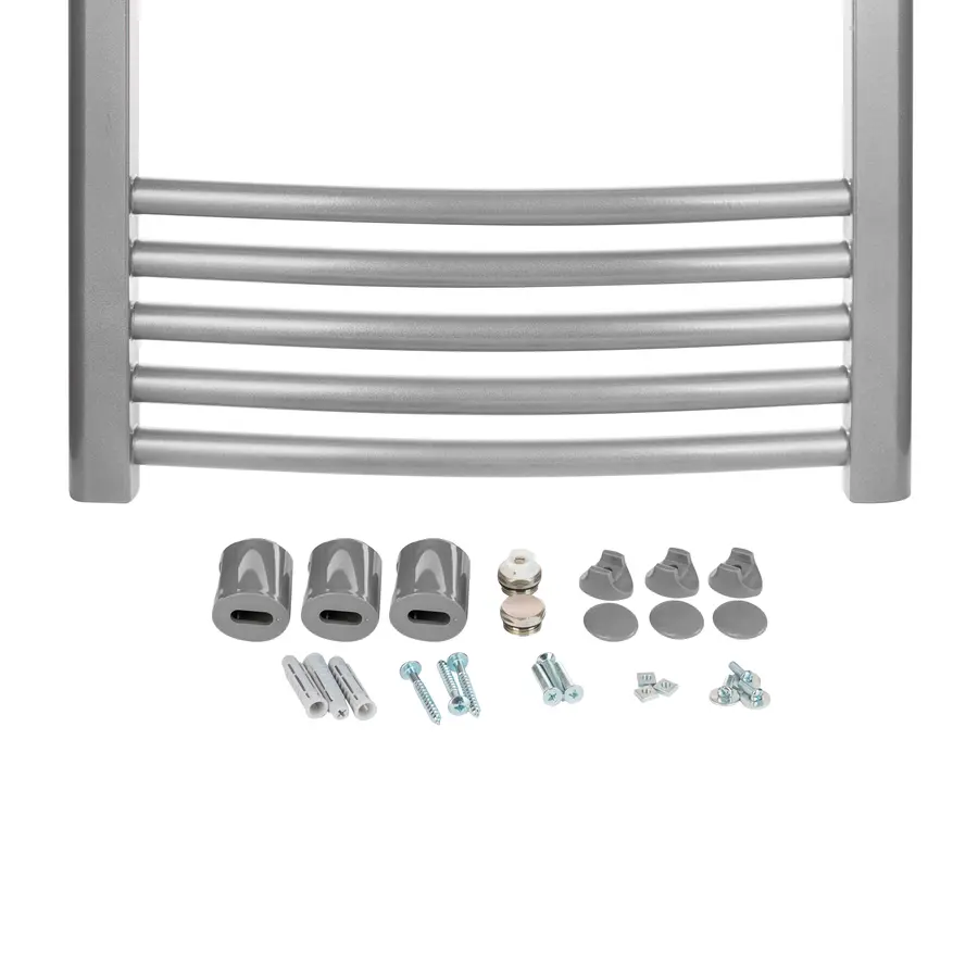 Сушилка Полотенцесушитель водяной Qtap Evia (SIL) P18 1000x500 HY