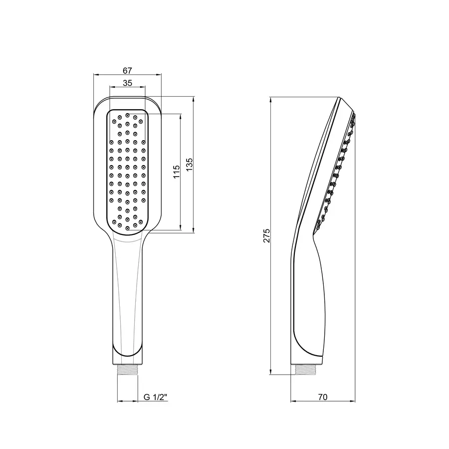 Лійка для ручного душу Qtap Rucni A067N1ZCC
