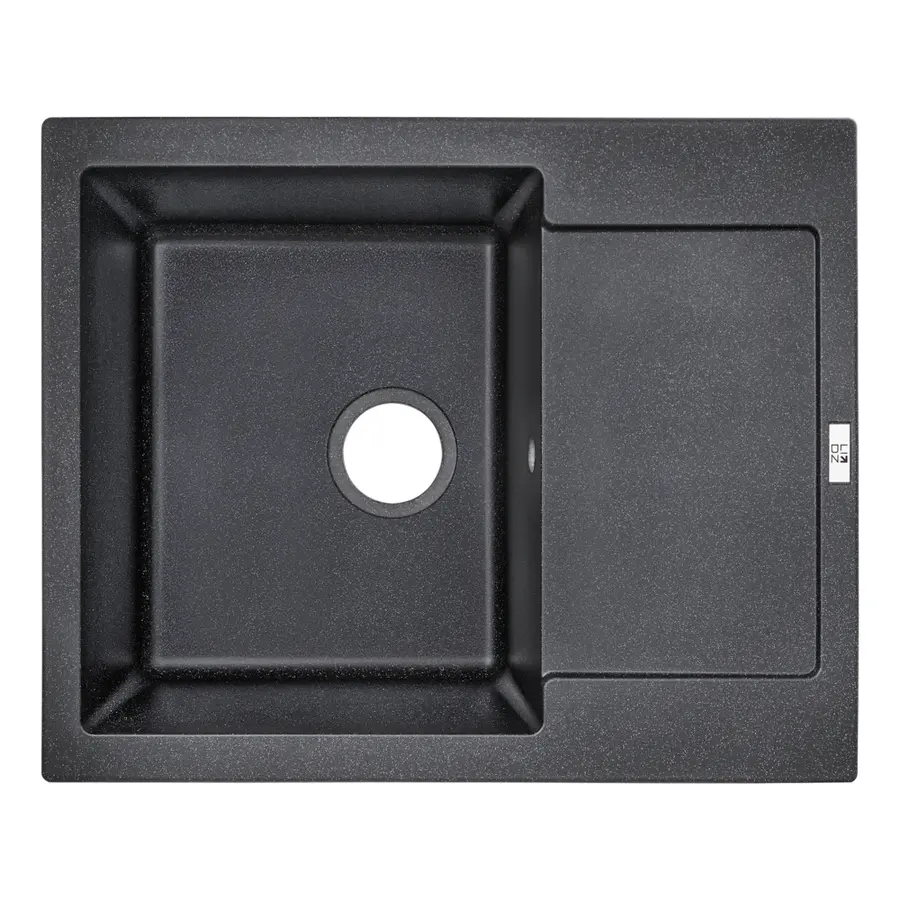 Кухонна гранітна мийка Lidz 625x500/200 BLA-03 (LIDZBLA03625500200)