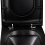 Унітаз-компакт чорний Qtap Robin безобідковий з сидінням Soft-close QT13222141ARMB
