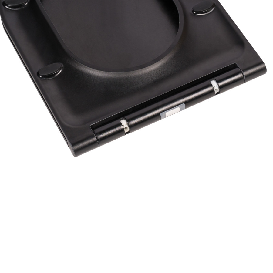 Унітаз-компакт чорний Qtap Robin безобідковий з сидінням Soft-close QT13222141ARMB