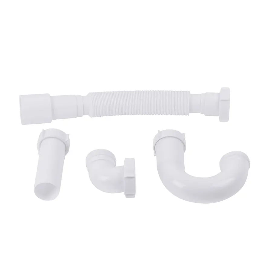 Сифон для кухонной мойки Lidz (WHI) 60 08 E002 00 прямоточный без выпуска (выход 50 мм)