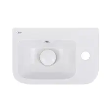Раковина Qtap Tern 375х245х135 White з донним клапаном QT171110100RW Раковина Qtap Tern 375х245х135 White з донним клапаном QT171110100RW
