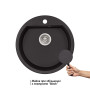 Кухонна гранітна мийка Qtap CS D510 Black (QTD510BLA404)