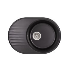 Кухонна гранітна мийка Qtap CS 7451 Black (QT7451BLA404)