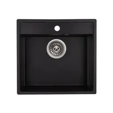 Кухонна гранітна мийка Qtap CS 5250 Black (QT5250BLA404)