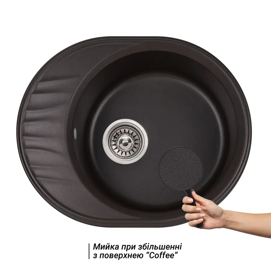 Кухонна гранітна мийка Qtap CS 6151 Coffee (QT6151COF551)