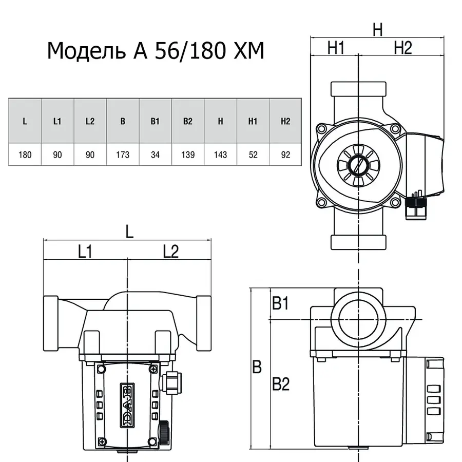 Насос циркуляційний DAB A 56/180 XM