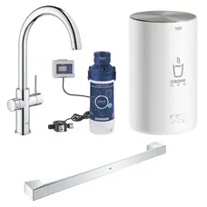 Набор Grohe смеситель для кухни с бойлером Red Duo 30083001 M-size + держатель для полотенец Selection Cube 40807000