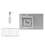Кухонная мойка Lidz H7851L 3.0 / 0.8 мм Brush + сушилка + дозатор для моющего средства