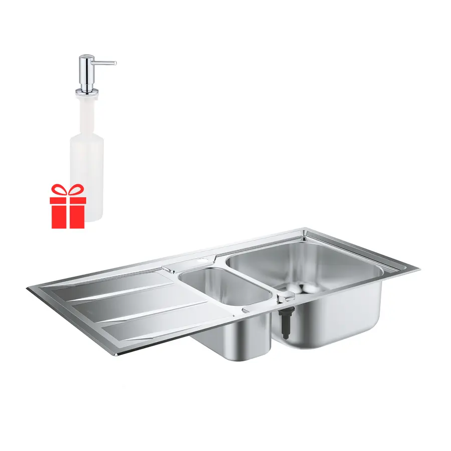 Мойка кухонная Grohe K400 31569SD0 + дозатор для моющего средства Contemporary 40536000