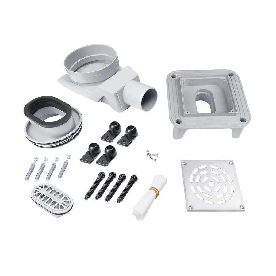 Трап Qtap Virgo CRM6011304 точковий з комбінованим закривом та нержавіючою решіткою