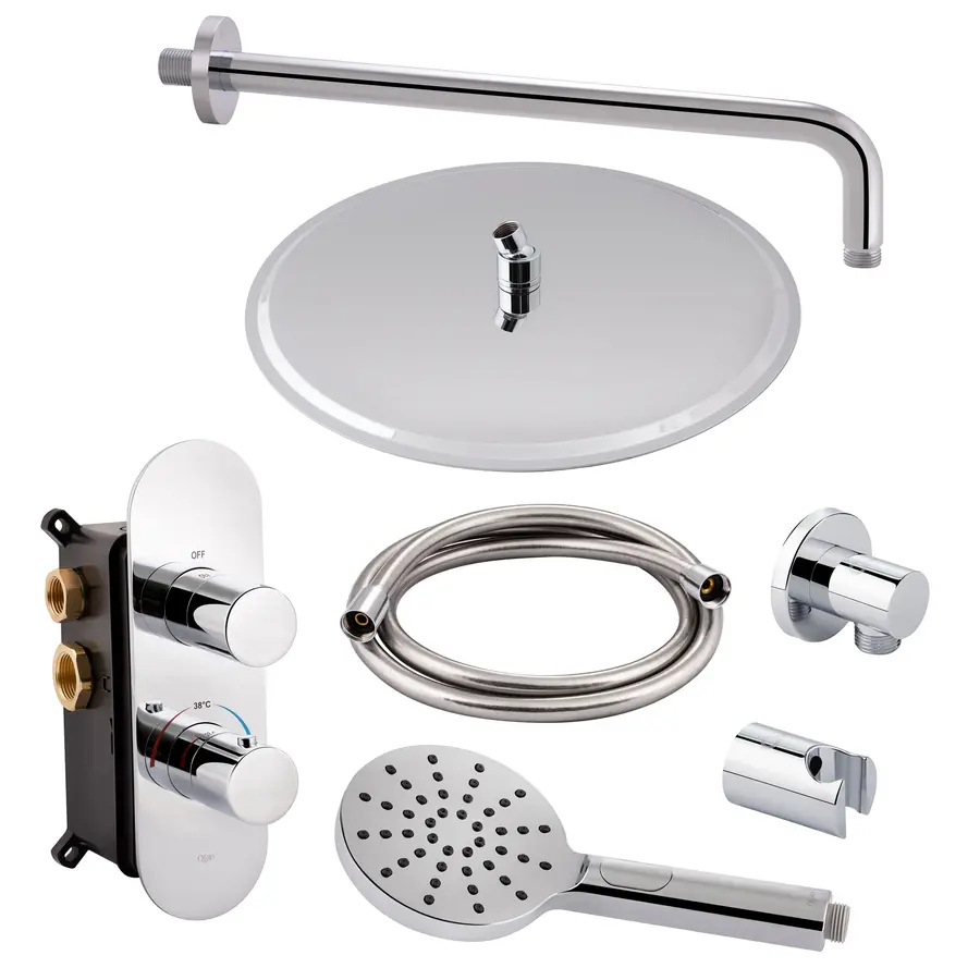 Термостатична душова система прихованого монтажу Qtap Votice QT65T105OGCSET