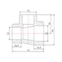 Тройник PPR Blue Ocean 32х25х25