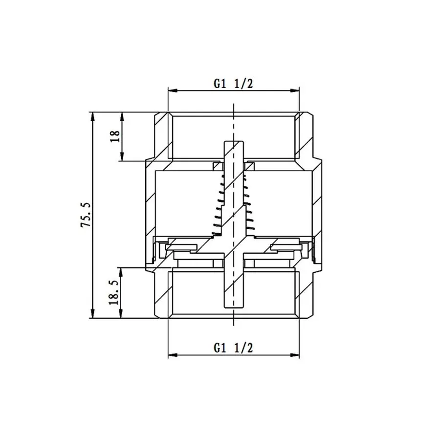Зворотний клапан SD Forte 1" 1/2 SF240W40