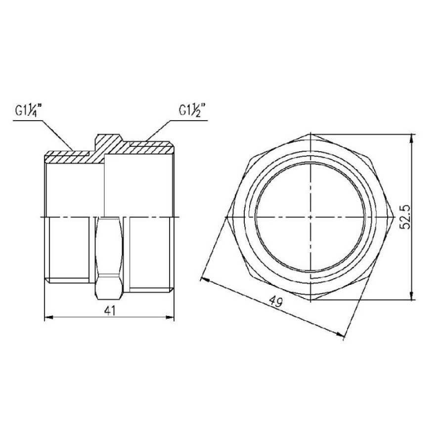 Ніпель редукційний SD Forte 1" 1/2х1" 1/4 SF3594032