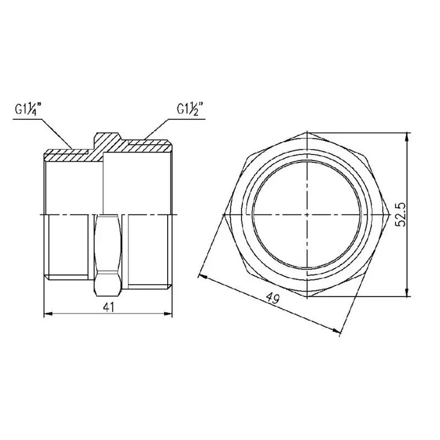 Ніпель редукційний SD Forte 1" 1/2х1" 1/4 SF3594032