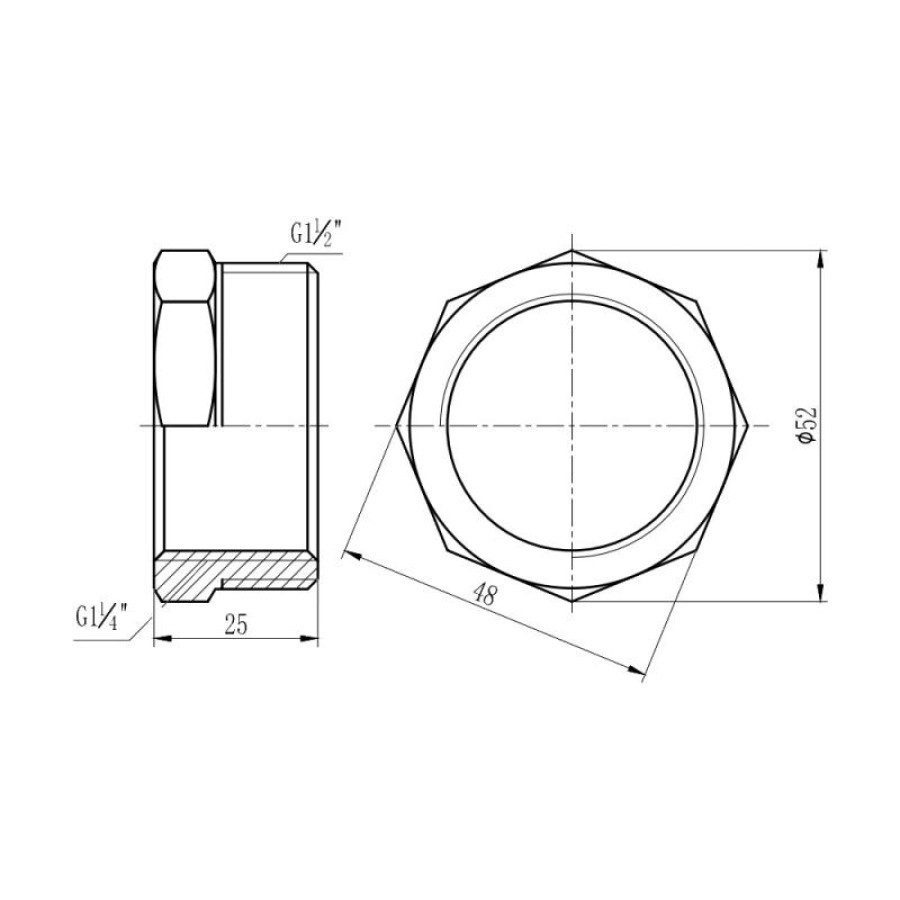 Футорка SD Forte 1" 1/2х1" 1/4 ЗВ SF3744032