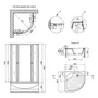 Душова кабіна Lidz Wieza SC80x80.SAT.HIGH.L , скло Linie 4 мм