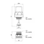 Кран термостатичний SD Forte 1/2"х3/4" для колектора SF012