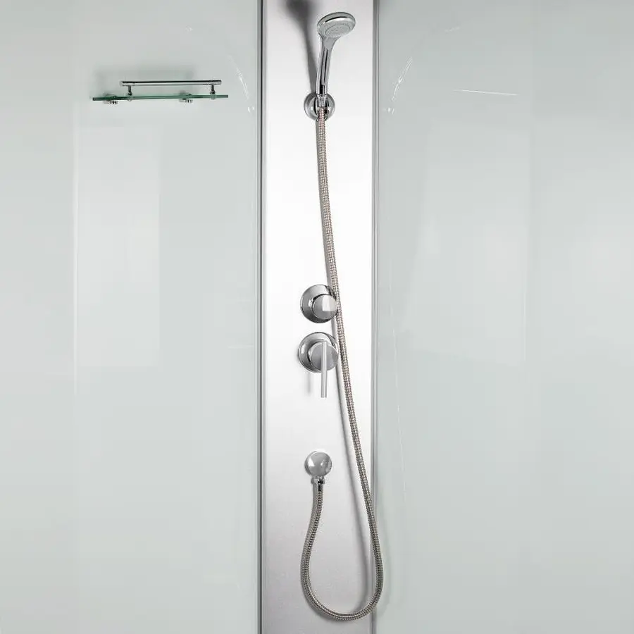 Душовий бокс Lidz Tani SB90x90.SAT.HIGH.FB, стекло Fabric 4 мм