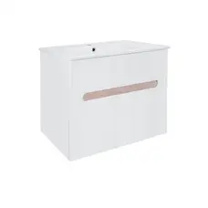 Комплект Qtap Virgo 700х580х437 White/Whitish oak тумба підвісна + раковина урізна QT1872TPА7013070CW