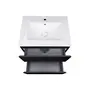 Комплект Qtap Tern 600х580х437 Matt black тумба підвісна + раковина урізна QT1772TPL6023060CMB