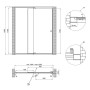 Душові двері в нішу Qtap Pisces WHI2014-15.CP5 140-150x185 см, скло Pattern 5 мм