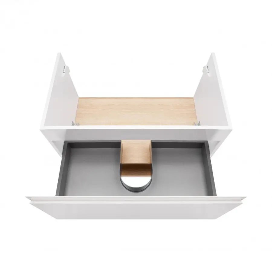 Тумба підвісна Qtap Robin 700х580х437 White/Whitish oak QT1374TPВ7001WWO