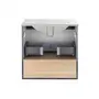 Комплект Qtap Robin 600х580х437 Graphite/Whitish oak тумба підвісна + раковина урізна QT1372TPВ6002GWO