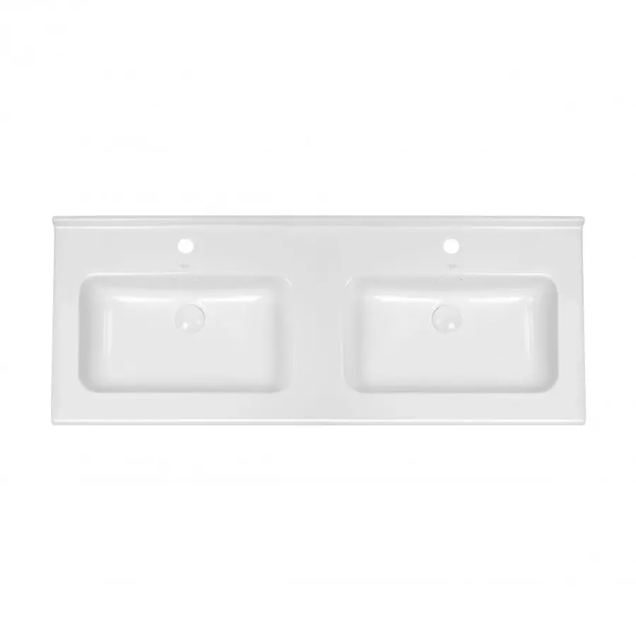 Раковина подвійна Qtap Albatross 1210х467х195 White з донним клапаном QT0111FL8167GW