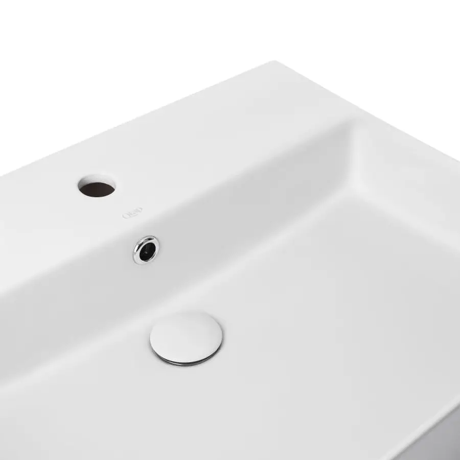 Раковина Qtap Crow 600х450х150 White з донним клапаном QT0511WL032W