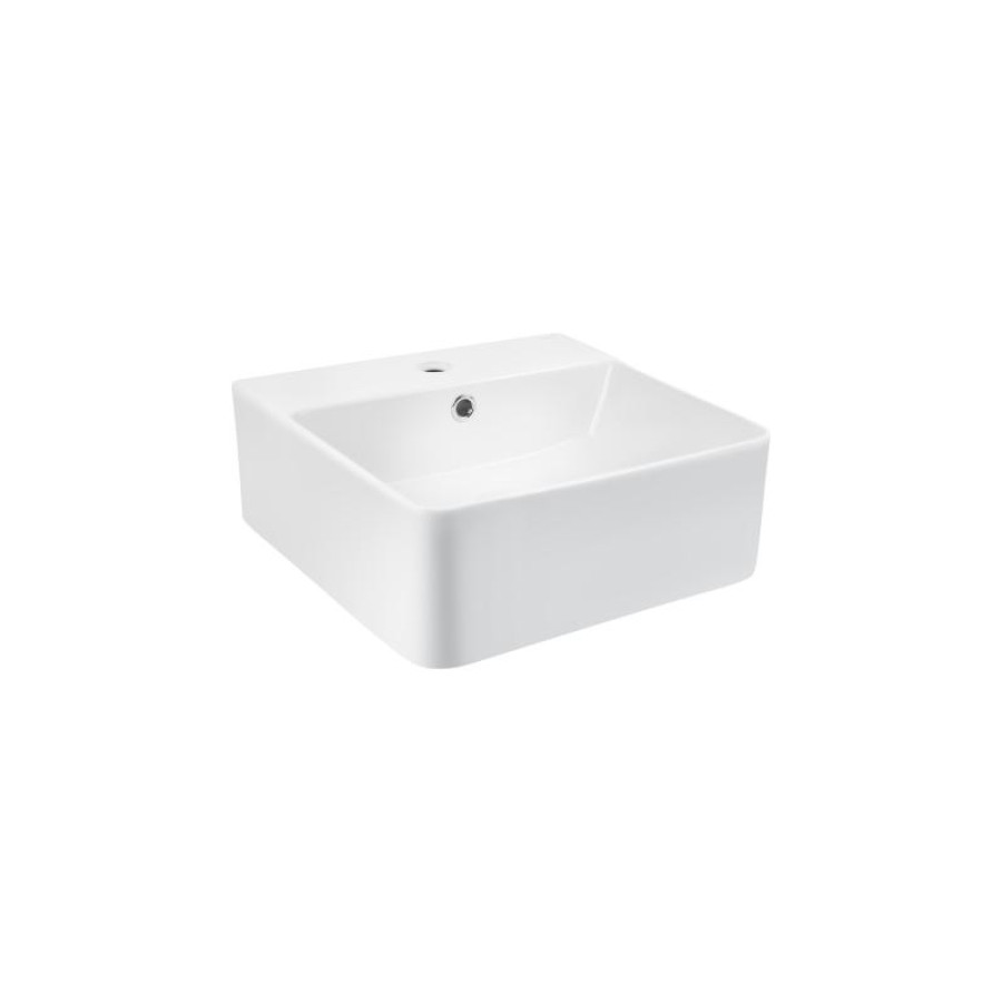 Раковина Qtap Nando B 400х420х155 White з донним клапаном QT12117040BW