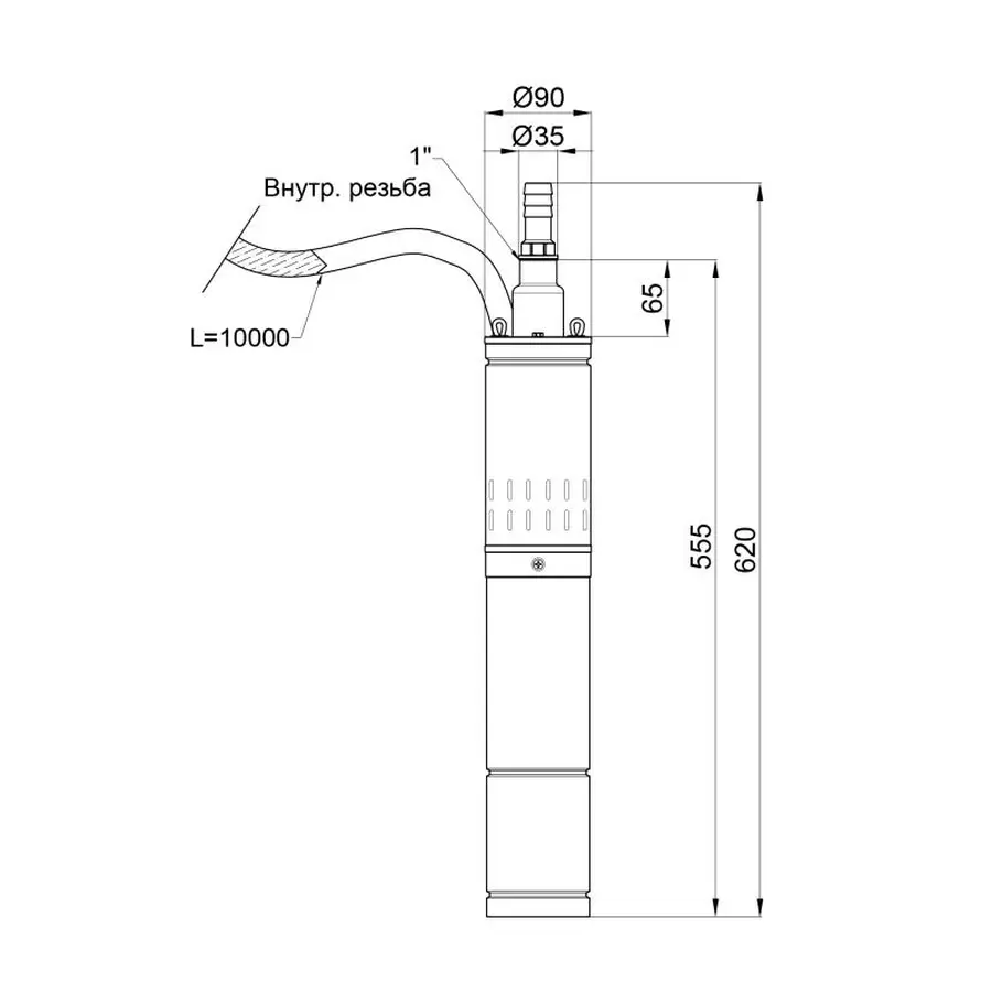 Насос заглибний шнековий Thermo Alliance 4QGM1,2-50-0,37
