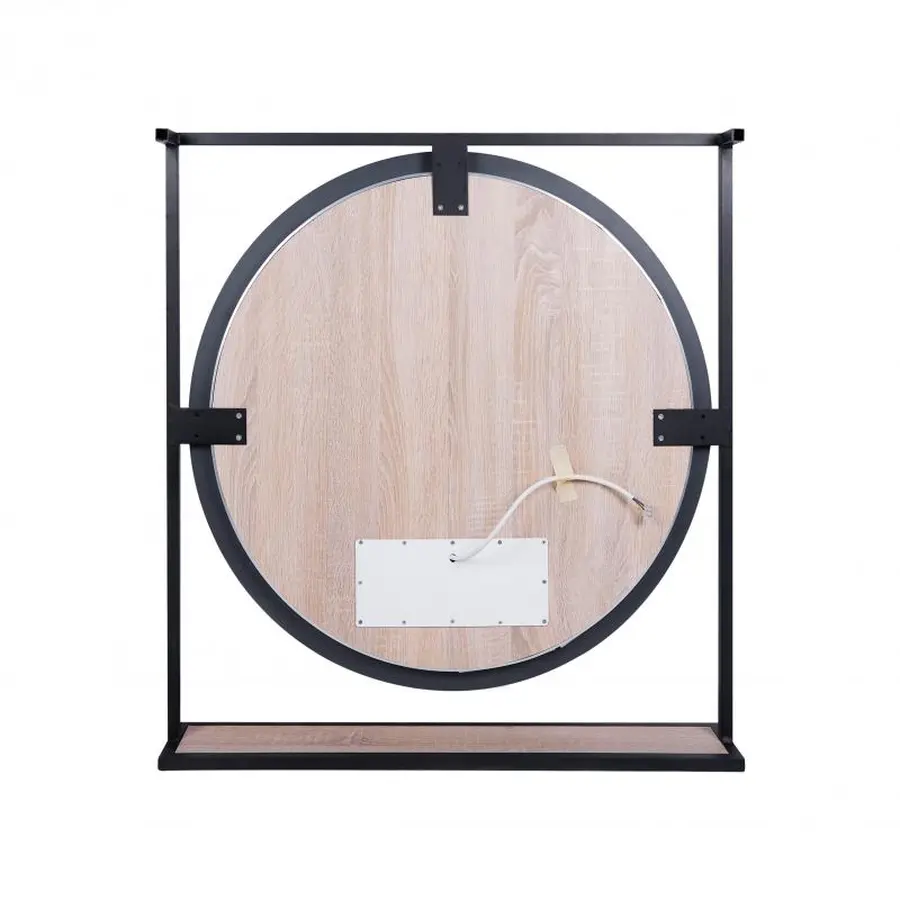 Дзеркало Qtap Taurus 800х850х140 Black/Whitish oak з LED-підсвічуванням QT2478ZP800BWO