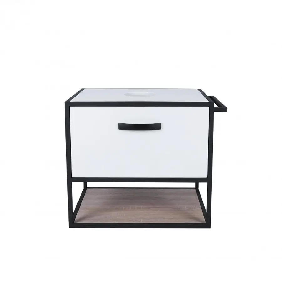 Тумба підвісна Qtap Taurus 600х476х469 White/Whitish oak зі стільницею QT2479TPT603WWO