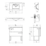 Комплект Qtap Taurus 800х800х437 Whitish oak тумба підлогова + раковина урізна QT2471TNT803WO