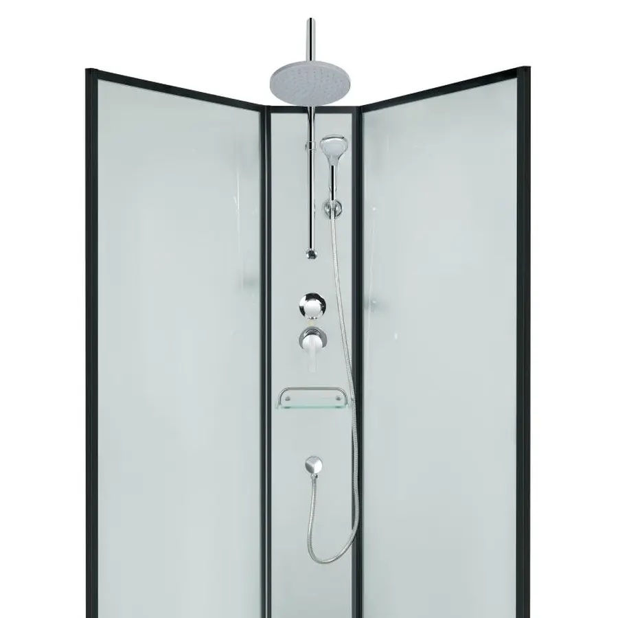 Душовий бокс Lidz Majatek SB100x100.BLA.LOW.TR, скло прозоре 5 мм без піддона