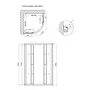 Душова кабіна Lidz Latwa SC90x90.SAT.LOW.FR, скло Frost 4 мм без піддона