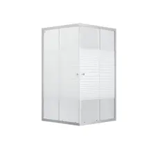 Душова кабіна Lidz Wiezak SC80x80.SAT.LOW.L, скло Linie 4 мм без піддона