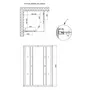 Душова кабіна Lidz Wiezak SC80x80.SAT.LOW.L, скло Linie 4 мм без піддона
