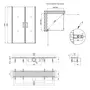 Набір Qtap душова кабіна Gemini CRM1099SC6 90х90 см, скло Clear 6 мм + трап лінійний Dry FB304-600 з сухим закривом та нержавіючою решіткою 600х73 мм