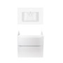 Комплект Qtap тумба підвісна Scorpio 700х585х460 мм White + раковина урізна Albatross QT71SC43969