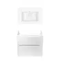 Комплект Qtap тумба підвісна Scorpio 700х585х460 мм White + раковина урізна Albatross QT71SC43969